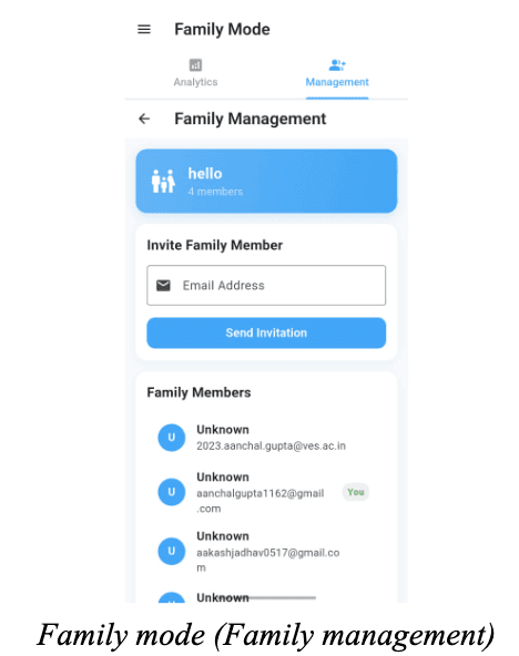 Family mode — shared spending